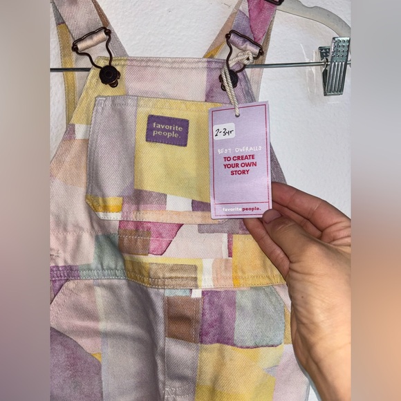 Favourite People 'Elmer' Floral Overalls Size 2/3 NWT - Picture 4 of 6